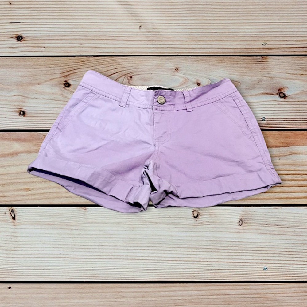 Aeropostale Lavender Twill Cuffed Shorts